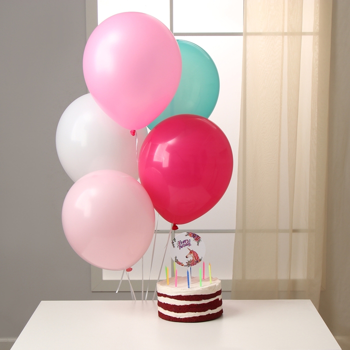 Набор для украшения стола &laquo;Единорог&raquo;: свечи, топпер, шары, в наборе 16 шт.