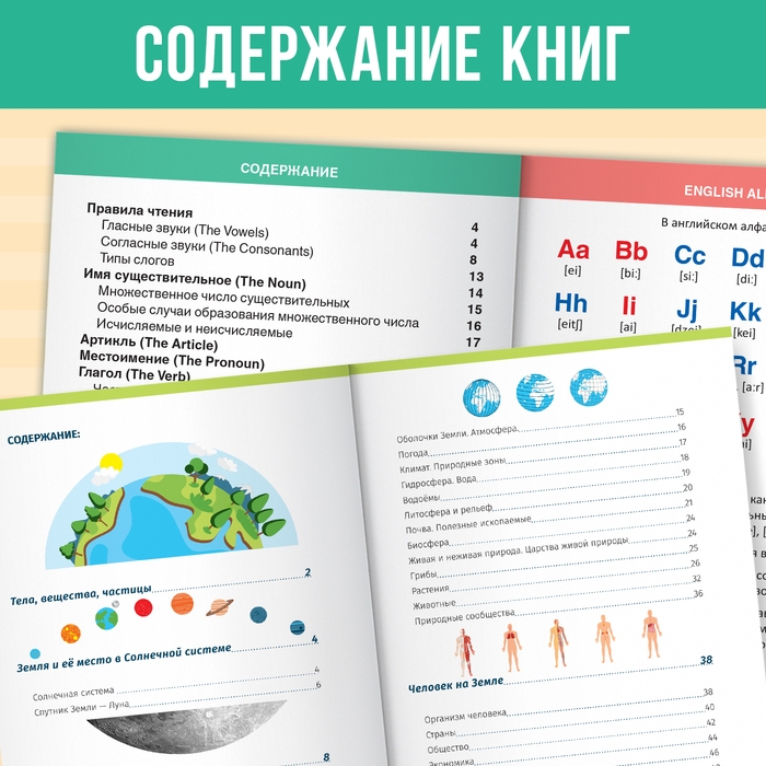 Набор «Сборники шпаргалок для начальной школы», 4 книги, 7+ Набор «Сборники шпаргалок для начальной школы», 4 книги, 7+