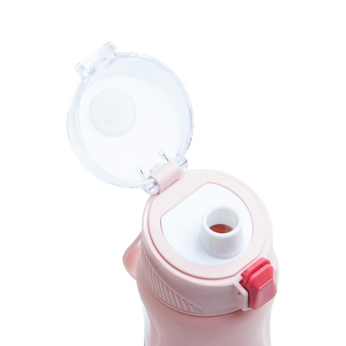 Бутылка для воды, 400 мл, 19.5 х 7 х 5.2 см, стеклянная, розовая Бутылка для воды, 400 мл, 19.5 х 7 х 5.2 см, стеклянная, розовая