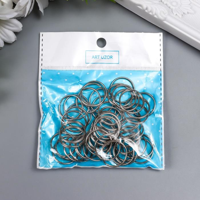 Соединительное кольцо металл серебро 2,2х2,2 см набор 50 шт Соединительное кольцо металл серебро 2,2х2,2 см набор 50 шт