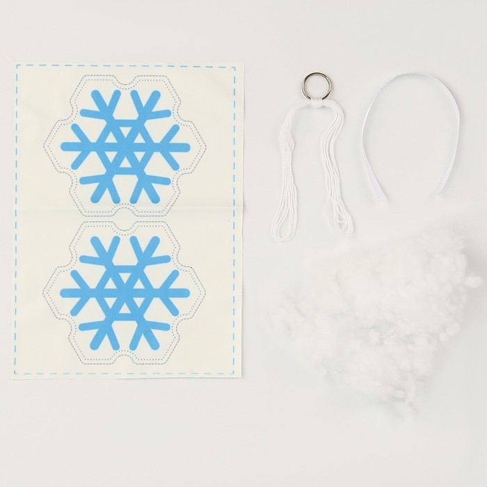 Игрушка мягкая. Брелок своими руками  Игрушка мягкая. Брелок своими руками "Снежинка"