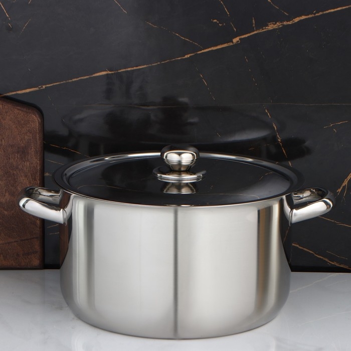 Кастрюля цельнотянутая «Профи», 9 л, d=28 см, металлическая крышка Кастрюля цельнотянутая «Профи», 9 л, d=28 см, металлическая крышка