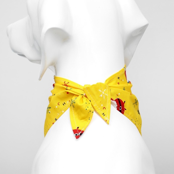 Бандана для животных  Бандана для животных "Снежинки", размер S (ОШ до 42 см)