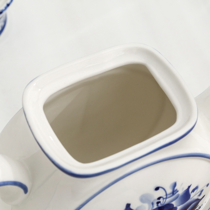 Чайник Чайник "Сова", 22 х 8 х 20 см, гжель, кобальт