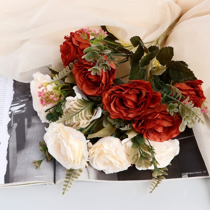 Букет Букет "Роза кудрявая" 28 см, микс