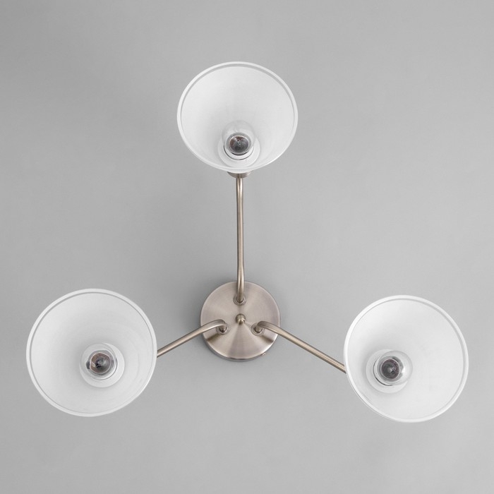 Люстра Люстра "Патриция" 3х40Вт Е27 Белый, золото 56х56х35см