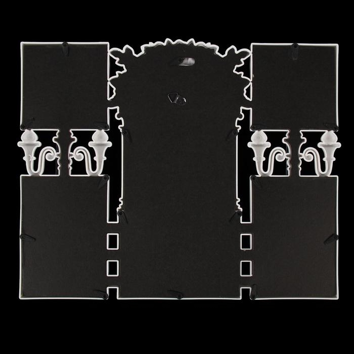 Фоторамка пластик на 6 фото 9х9, 9х13, 10х15 см  Фоторамка пластик на 6 фото 9х9, 9х13, 10х15 см "Цветочная арка" белая 29х35 см