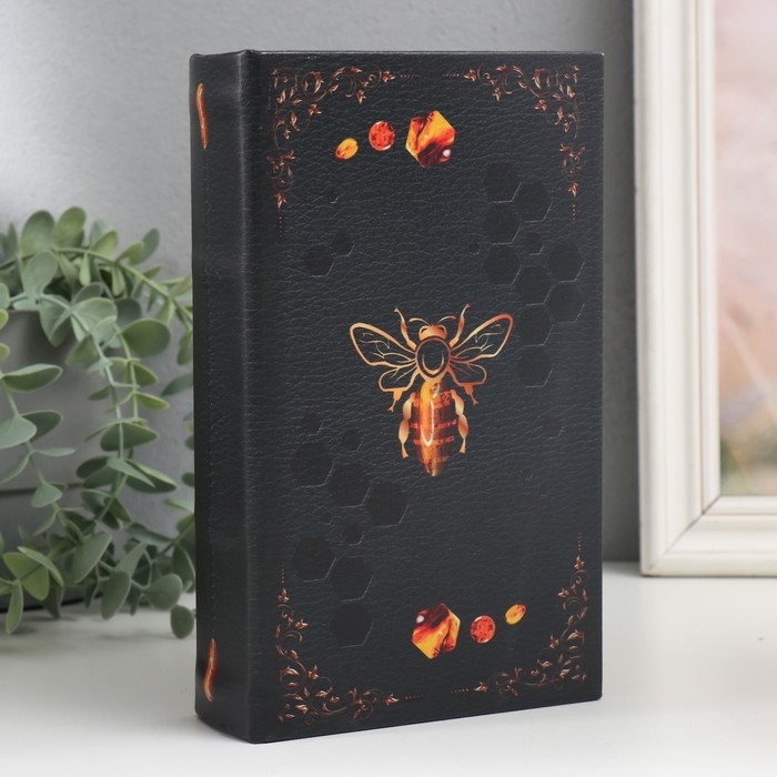 Сейф-книга дерево кожзам  Сейф-книга дерево кожзам "Пчела" 21х13х5 см