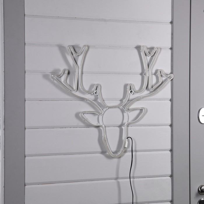 Неоновая фигура «Олень», 70 × 59 см, 448 LED, 220 В, свечение белое Неоновая фигура «Олень», 70 × 59 см, 448 LED, 220 В, свечение белое