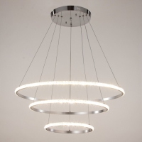 Люстра BayerLux 59914/3 LED 94Вт 4000К серебро 71х71х2-82 см