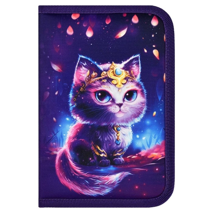 Пенал 1 секция, 133 х 200 х 35 мм, текстильный, Феникс Пенал 1 секция, 133 х 200 х 35 мм, текстильный, Феникс "Волшебный кот" 65663