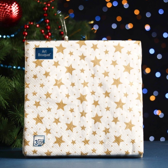 Новый год. Салфетки бумажные Новый год. Салфетки бумажные "Art Bouquet" Созвездие, 3 слоя,33x33, 20 листов