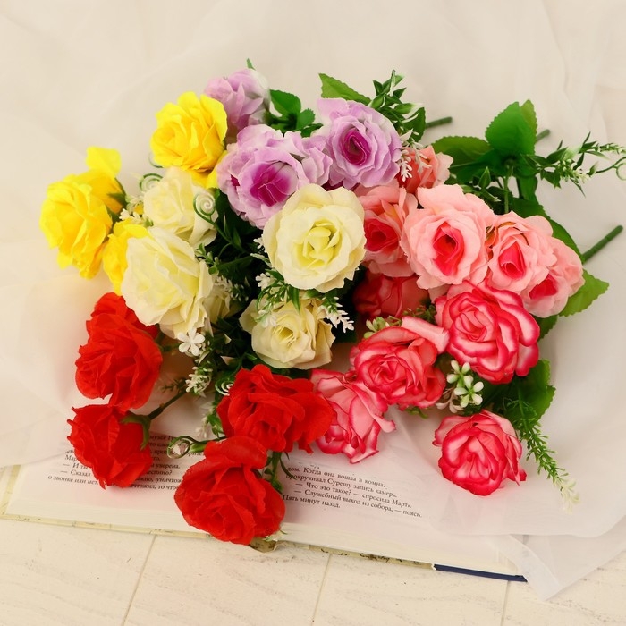 Букет Букет "Пушистые розы" 26 см, микс