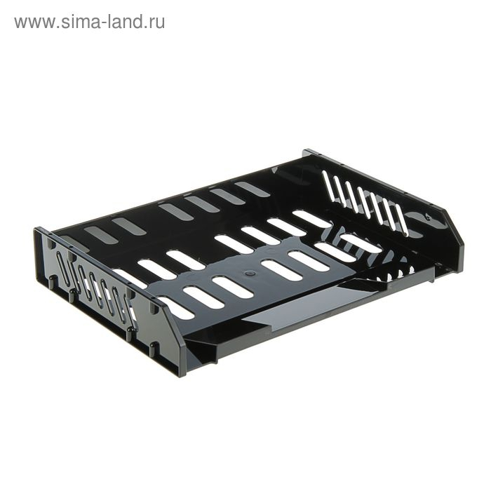 Набор горизонтальных лотков для бумаг с широкой загрузкой Стамм  Набор горизонтальных лотков для бумаг с широкой загрузкой Стамм "Сити", 3 штуки, на металлических стержнях, чёрный