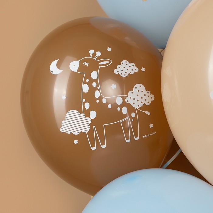 Шар латексный 12 Шар латексный 12" «Любимые зверята», пастель, 2 ст., набор 25 шт., МИКС