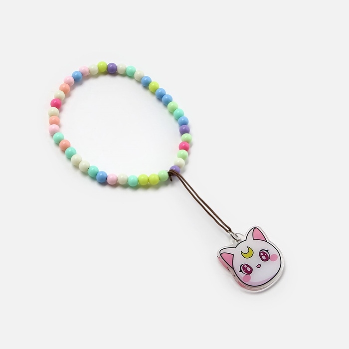 Брелок бусы для ключей «Белый кот», 15 х 3 см Брелок бусы для ключей «Белый кот», 15 х 3 см