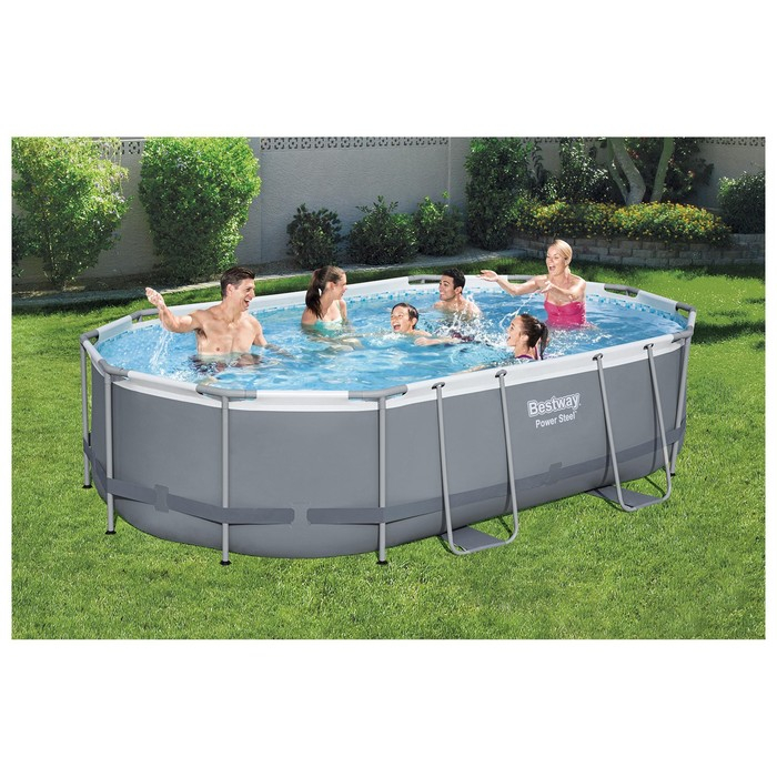 Бассейн каркасный Power Steel, 488 х 305 х 107 см, фильтр насос, лестница, тент, 56448 Bestway Бассейн каркасный Power Steel, 488 х 305 х 107 см, фильтр насос, лестница, тент, 56448 Bestway