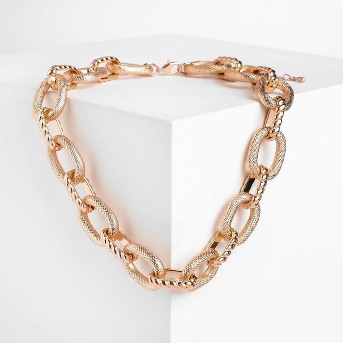 Колье «Цепь» объёмные овалы, цвет золото, L=45 см Колье «Цепь» объёмные овалы, цвет золото, L=45 см