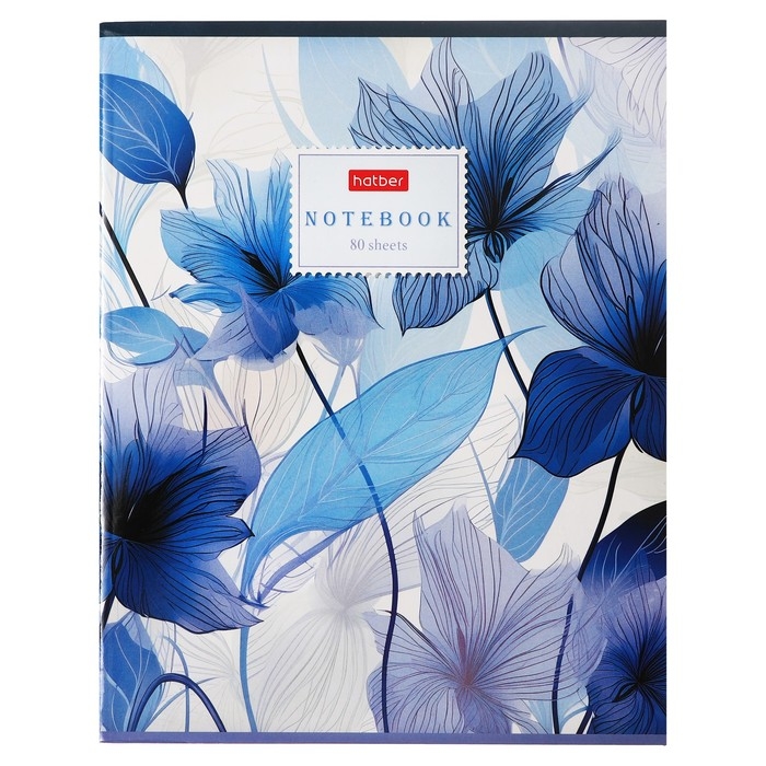 Тетрадь 80л кл на скобе Floral dreams, обл мел карт, МИКС