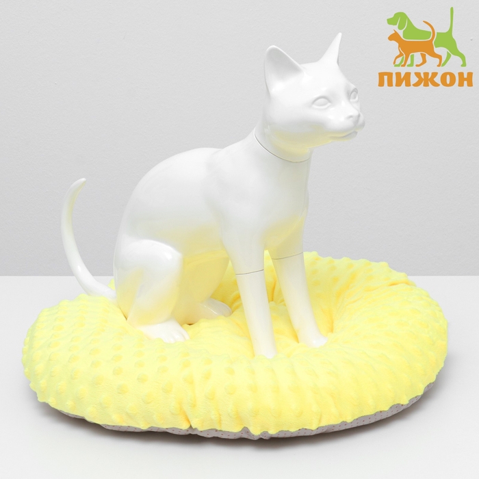 Лежак для животных  Лежак для животных "Нежность", 45 х 45 х 10 см, жёлтый