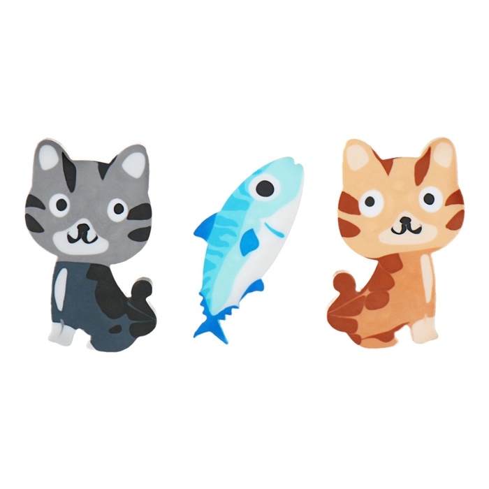 Ластик deVENTE Candy Cat, набор 6 штук, 40х27х7мм и 40х17х5мм, железная банка Ластик deVENTE Candy Cat, набор 6 штук, 40х27х7мм и 40х17х5мм, железная банка