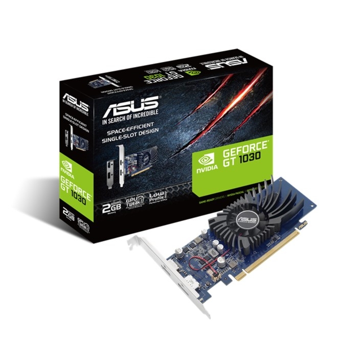 Видеокарта ASUS GEFORCE GT1030-2G-BRK, 2 Гб, 64bit, GDDR5, HDMI, DP Видеокарта ASUS GEFORCE GT1030-2G-BRK, 2 Гб, 64bit, GDDR5, HDMI, DP