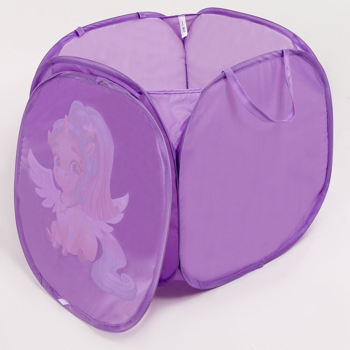 Корзина для хранения игрушкек «Волшебный единорог», 45 х 45 х 43 см, фиолетовая Корзина для хранения игрушкек «Волшебный единорог», 45 х 45 х 43 см, фиолетовая
