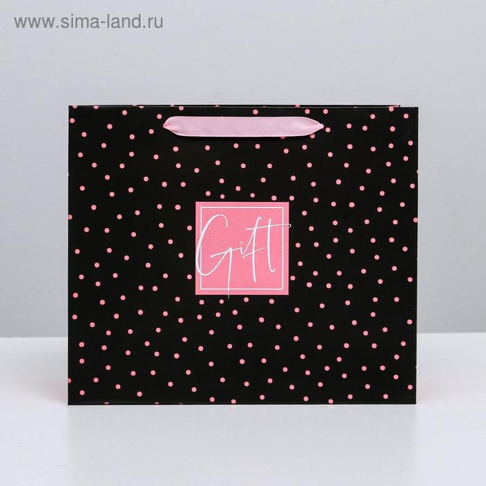 Пакет подарочный ламинированный горизонтальный, упаковка, Gift, ML 27 х 23 х 11,5 см