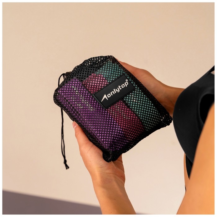 Набор из 3 петель для фитнеса ONLYTOP: нагрузка 18, 27, 36 кг, 204х4 см Набор из 3 петель для фитнеса ONLYTOP: нагрузка 18, 27, 36 кг, 204х4 см