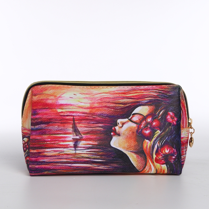 Косметичка на молнии, цвет разноцветный