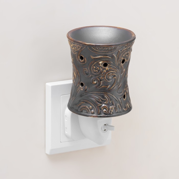 Ночник Ночник "Узор" серый 7,8х7,8х12 см