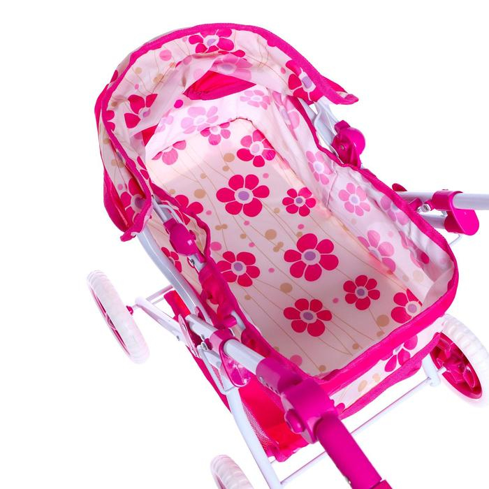 Коляска для кукол, с корзиной, зимняя, металлический каркас, МИКС Коляска для кукол, с корзиной, зимняя, металлический каркас, МИКС