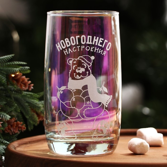 Новый год. Стакан стеклянный «Мишка», 330 мл Новый год. Стакан стеклянный «Мишка», 330 мл