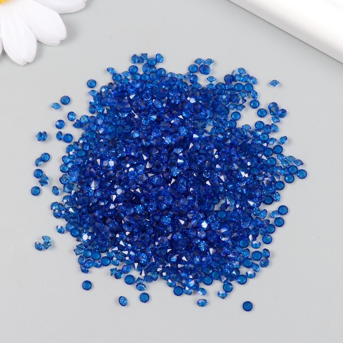 Декор для творчества пластик Декор для творчества пластик "Кристаллы ярко-синие" набор 20 гр d=0,12 см