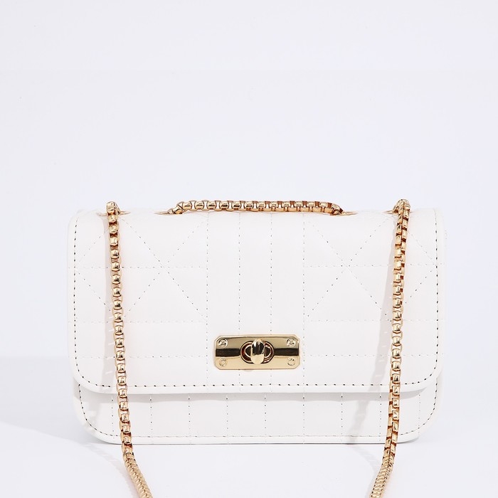 Сумка-мессенджер на клапане, цвет белый Сумка-мессенджер на клапане, цвет белый