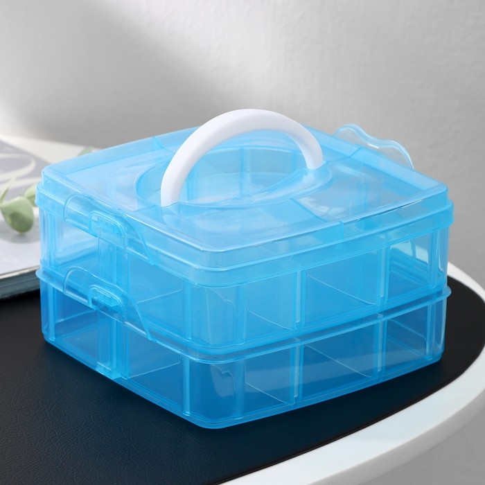 Органайзер для хранения, 2 яруса, 12 ячеек, 16×15×9 см, цвет МИКС Органайзер для хранения, 2 яруса, 12 ячеек, 16×15×9 см, цвет МИКС