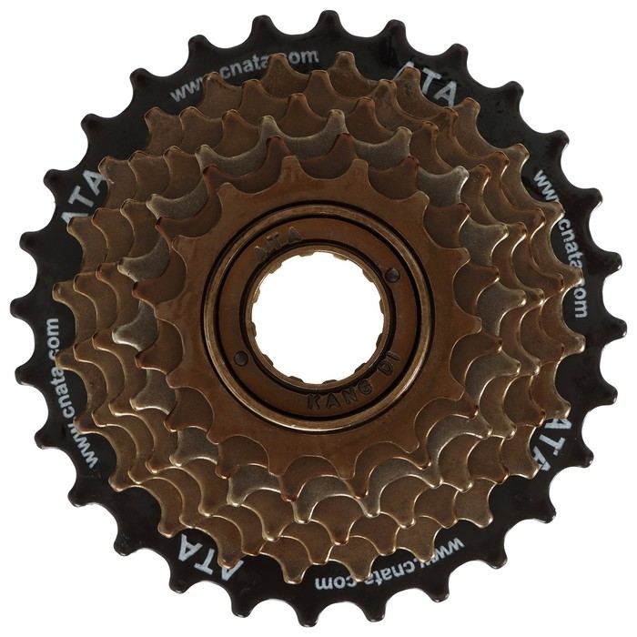 Трещотка ATA, 7 скоростей, 14-28T, цвет чёрно-коричневый Трещотка ATA, 7 скоростей, 14-28T, цвет чёрно-коричневый