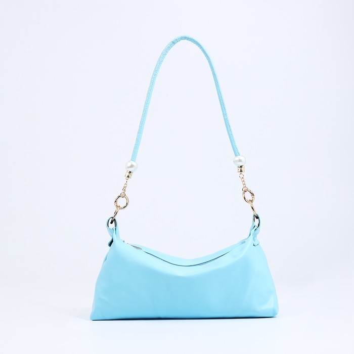 Сумка-багет на молнии, цвет голубой Сумка-багет на молнии, цвет голубой