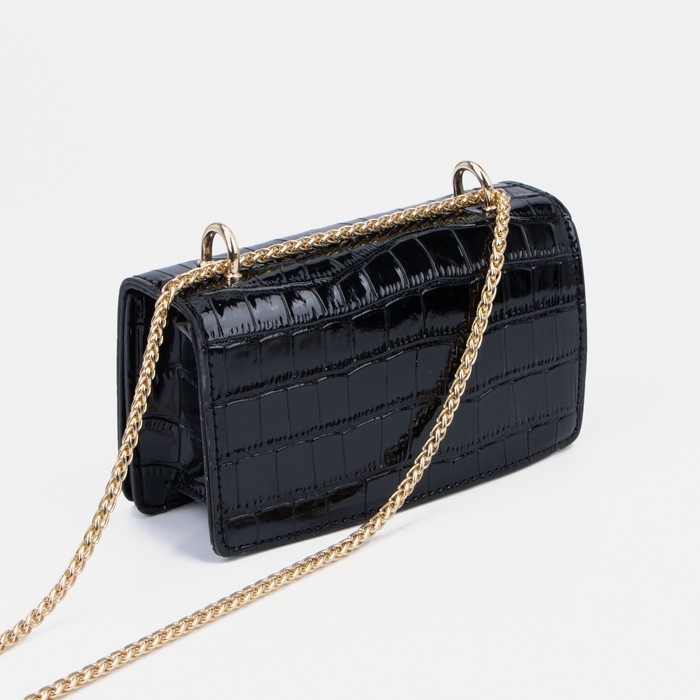 Сумка-мессенджер на застёжке, цвет чёрный Сумка-мессенджер на застёжке, цвет чёрный