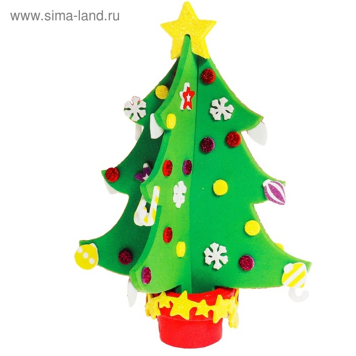 Набор для творчества  Набор для творчества "Создай и укрась ёлочку - шарики", детали на клеевой основе