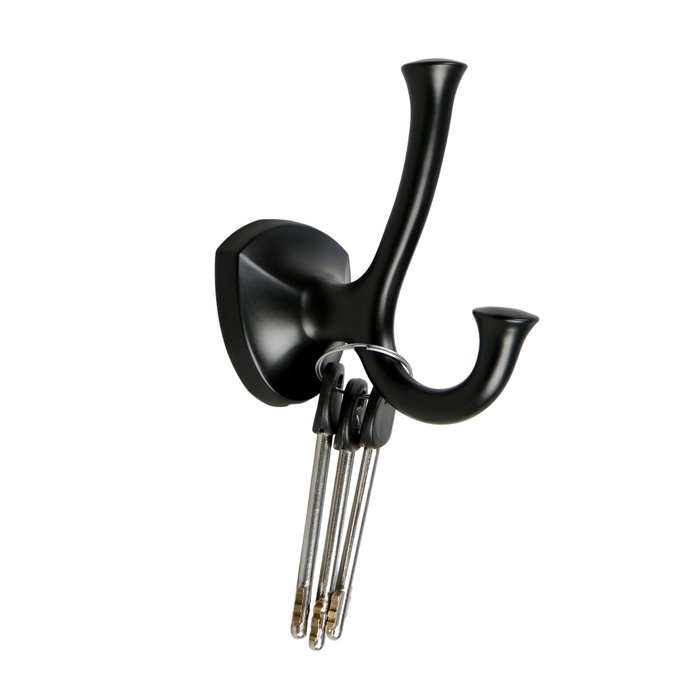 Крючок мебельный CAPPIO VALUE, двухрожковый, черный Крючок мебельный CAPPIO VALUE, двухрожковый, черный