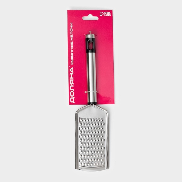 Тёрка для сыра мелкая Доляна Fargo, 23,5×5×2 см, с ручкой, цвет серебристый Тёрка для сыра мелкая Доляна Fargo, 23,5×5×2 см, с ручкой, цвет серебристый