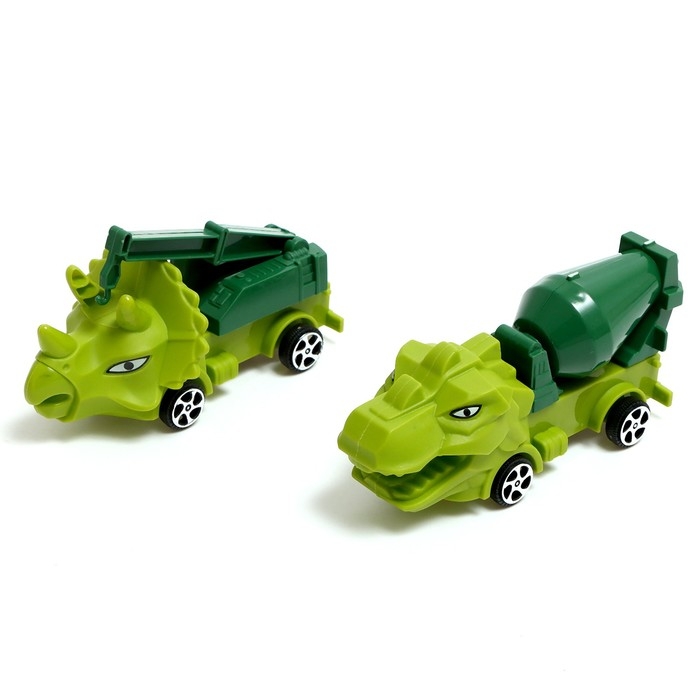 Набор грузовиков &laquo;Парк животных. Динозавры&raquo;, инерция, МИКС