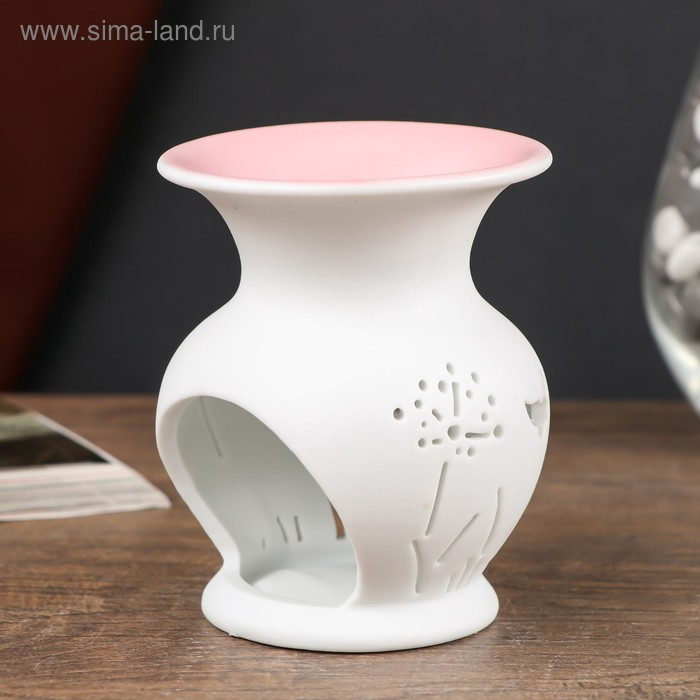 Аромалампа керамика Аромалампа керамика "Бабочки на вазе" МИКС 9,5х7,5х7,5 см