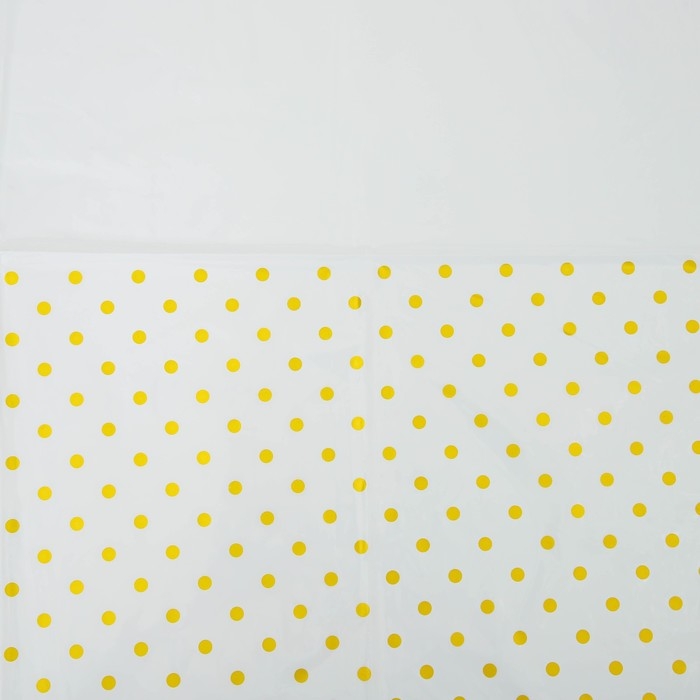 Клеёнка на стол «Горох», 137×220 см, цвет золотой