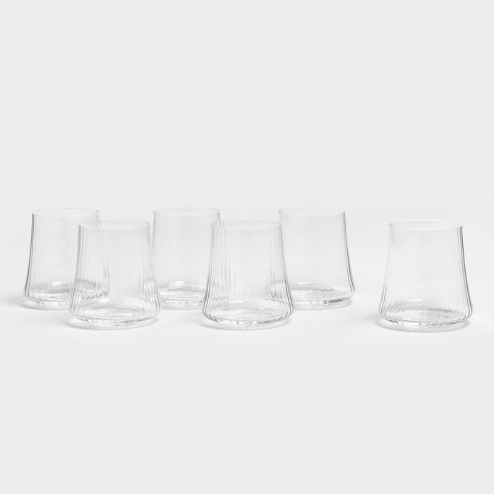 Набор стеклянных стаканов для виски «Экстра», 350 мл, набор 6 шт Набор стеклянных стаканов для виски «Экстра», 350 мл, набор 6 шт