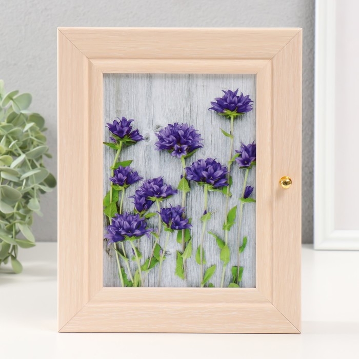 Ключница Ключница "Цветочки" 19х24 см молочный дуб МИКС