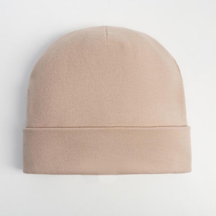 Шапка детская MINAKU двухслойная, р-р 50-52, цв.бежевый Шапка детская MINAKU двухслойная, р-р 50-52, цв.бежевый