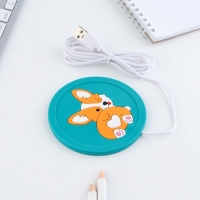 Подставка для кружки USB «Корги», 10 х 10 см.