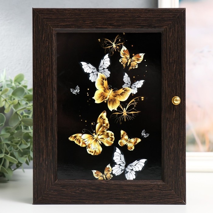 Ключница Ключница "Бабочки" 17х22 см,венге